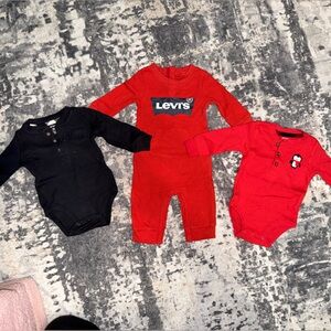 Black and red baby bundle 6 months